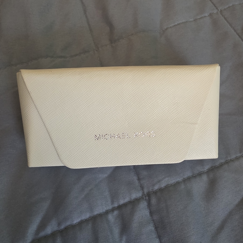 Michael Kors Cream Eyeglass Case